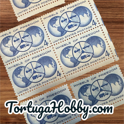 1960 - Wheels Of Freedom - Scott #1162 - 4 Stamp Collection
