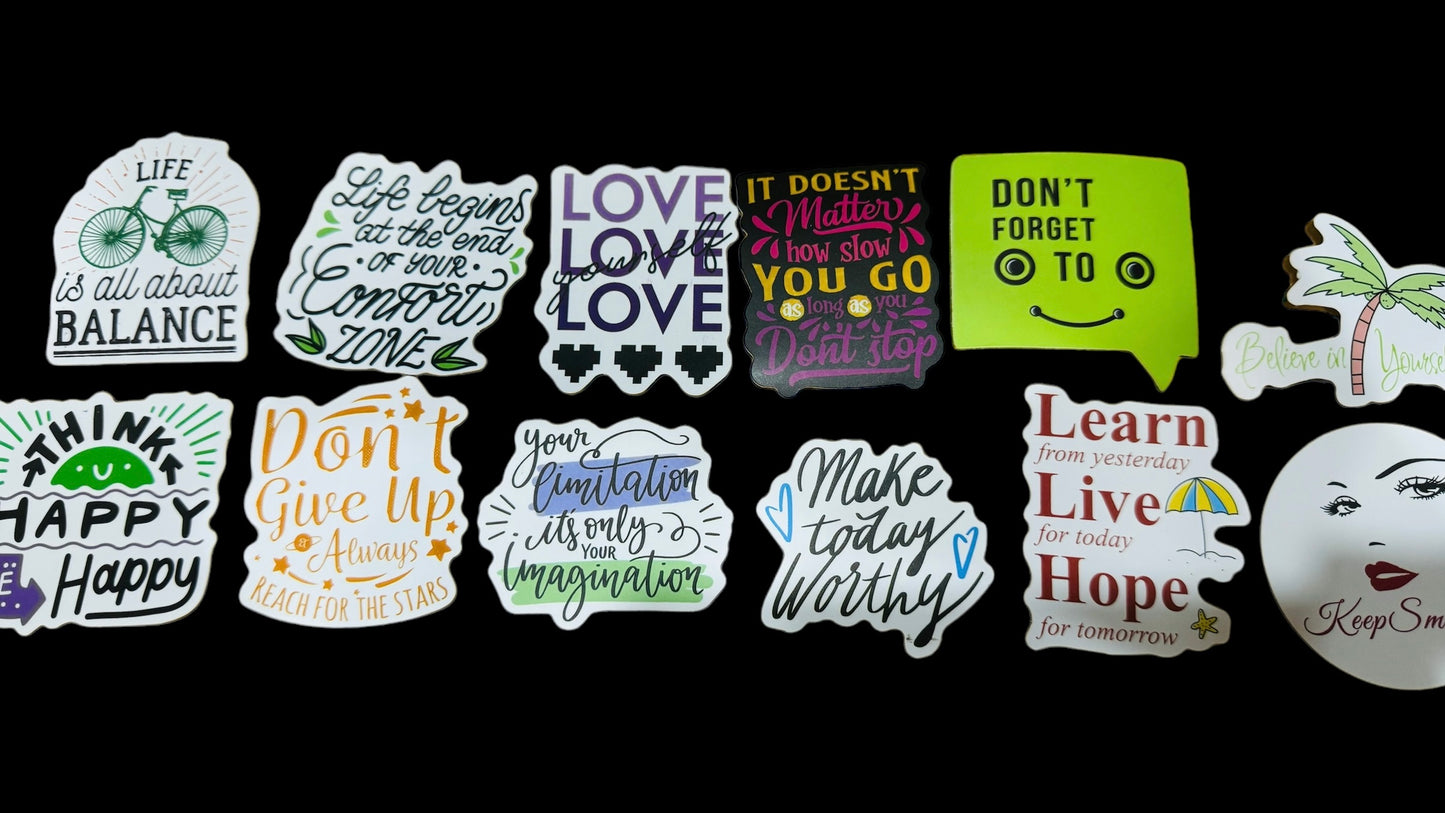 25 Be Inspirational - Positive Motivational and Inspirational Stickers for Laptops, Water Bottles, Skateboards, Lockers and More