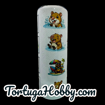 Tumblers - Capybaras - Thin Stainless Steel 20oz Tumbler