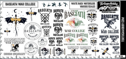 Basgiath War College - Fourth Wing - Waterslide Decals - Variety Scale