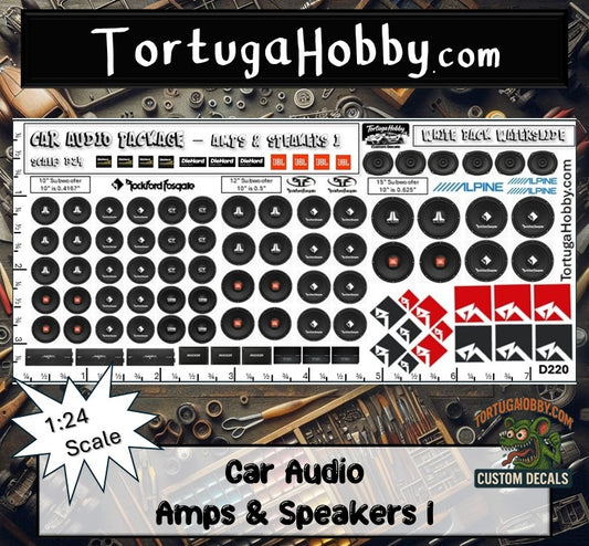 Car Audio Decals - Speakers, Amps, Sponsors and More. Waterslide or Peel & Stick Decals.