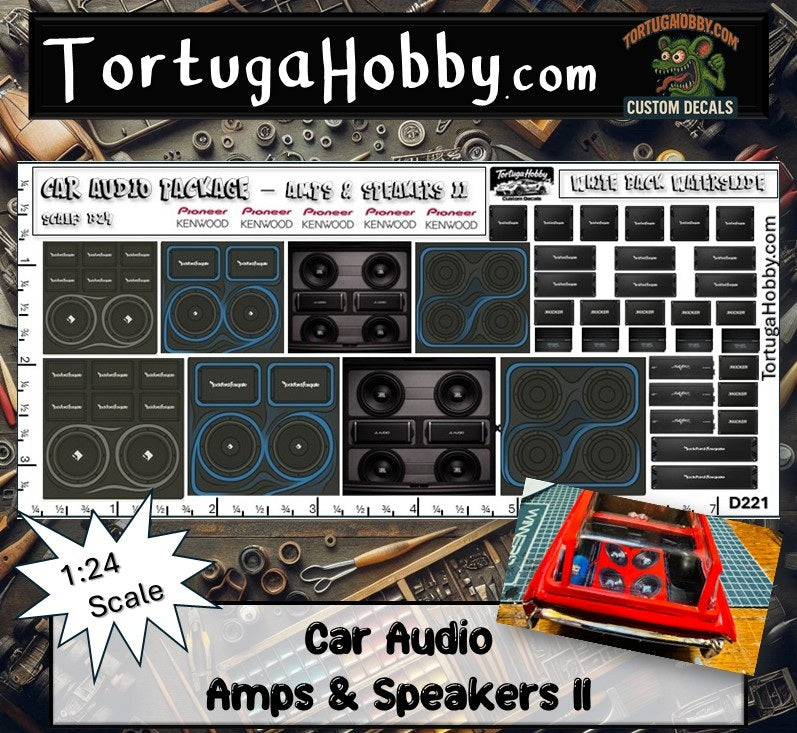 Car Audio Decals - Speakers, Amps, Sponsors and More. Waterslide or Peel & Stick Decals.