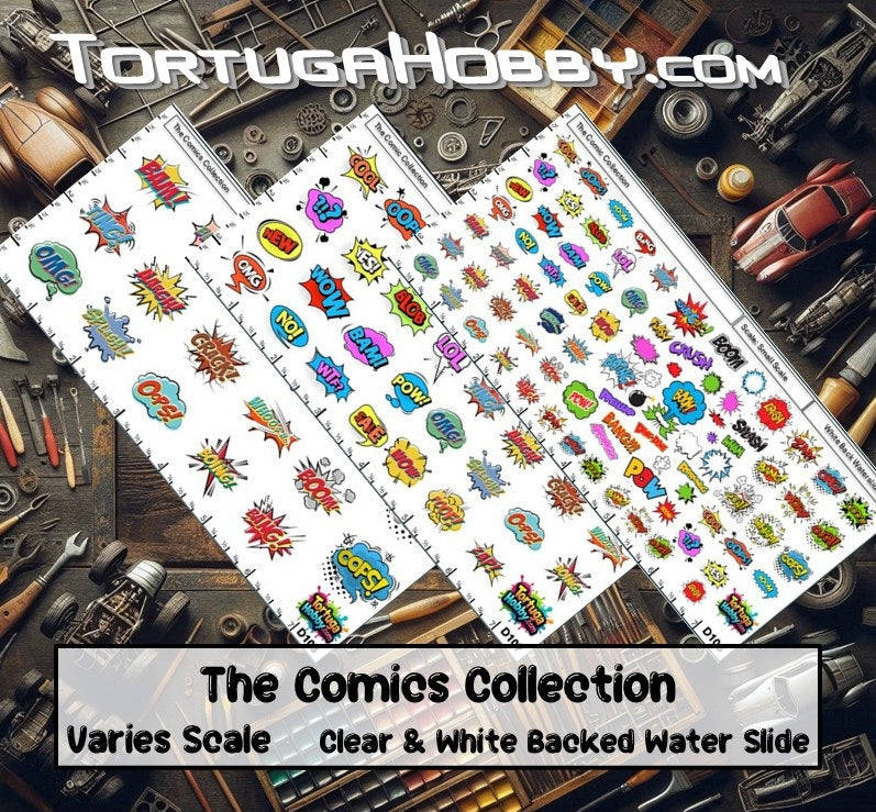 Comics Collection Decals - Great for Models, Derby or Other Projects