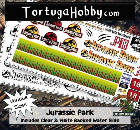 Jurassic Park - Waterslide Decals - Variety Scale