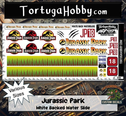 Jurassic Park - Waterslide Decals - Variety Scale