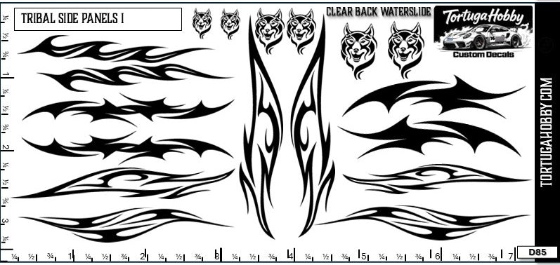 Tribal Side Panels - Racing Stripes - Models, Derby Car or More