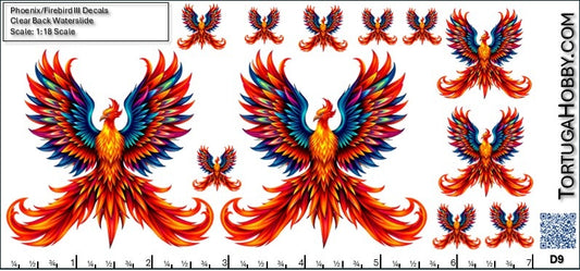 Phoenix/Firebird III - Clear and White Waterslide Decals - 1:18, 1:24 & 1:64 Scale (Copy)