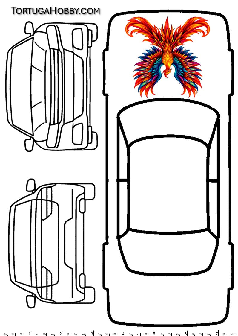 Phoenix/Firebird III - Clear and White Waterslide Decals - 1:18, 1:24 & 1:64 Scale (Copy)