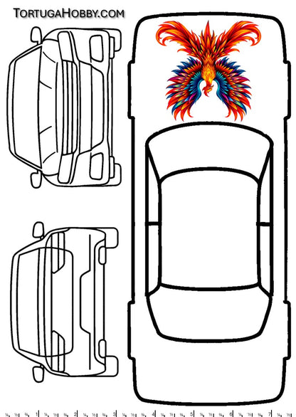Phoenix/Firebird III - Clear and White Waterslide Decals - 1:18, 1:24 & 1:64 Scale