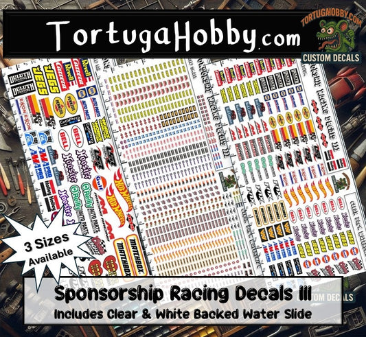Racing Sponsorship Decals III - Models Cars & Derby - Various Scales
