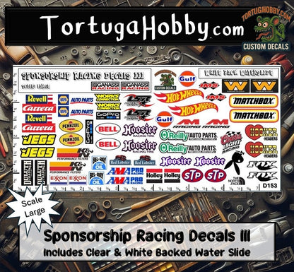 Racing Sponsorship Decals III - Models Cars & Derby - Various Scales