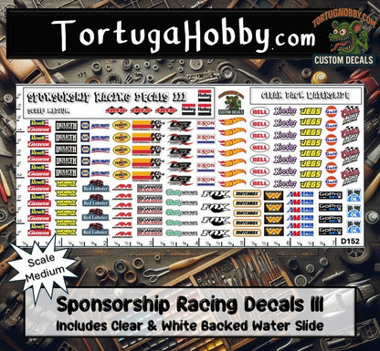 Racing Sponsorship Decals III - Models Cars & Derby - Various Scales