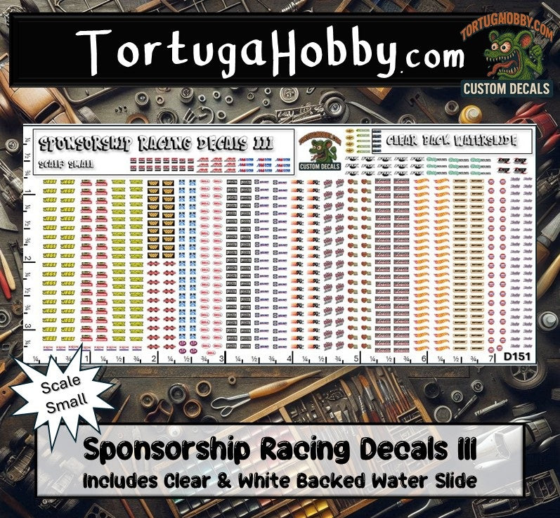 Racing Sponsorship Decals III - Models Cars & Derby - Various Scales