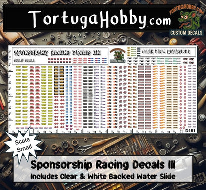 Racing Sponsorship Decals III - Models Cars & Derby - Various Scales