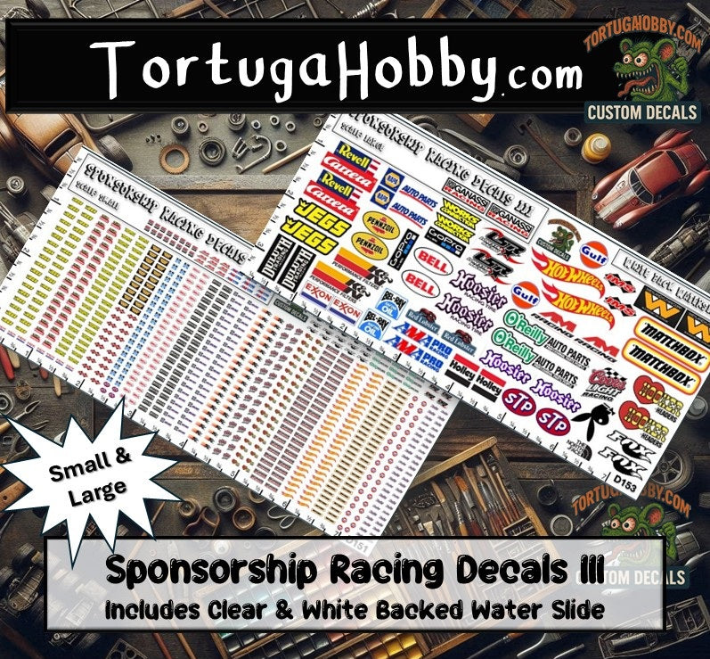 Racing Sponsorship Decals III - Models Cars & Derby - Various Scales