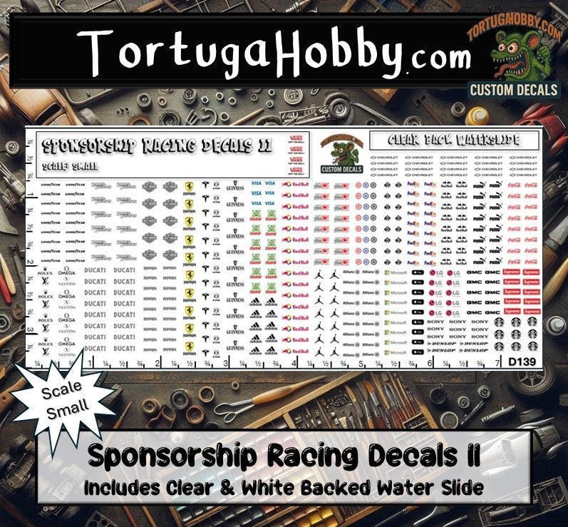 Racing Sponsorship Decals II - Models Cars & Derby - Various Scales
