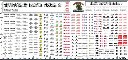 Racing Sponsorship Decals II - Models Cars & Derby - Various Scales
