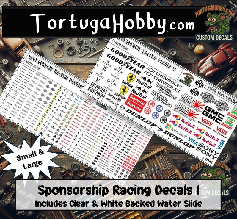 Racing Sponsorship Decals II - Models Cars & Derby - Various Scales