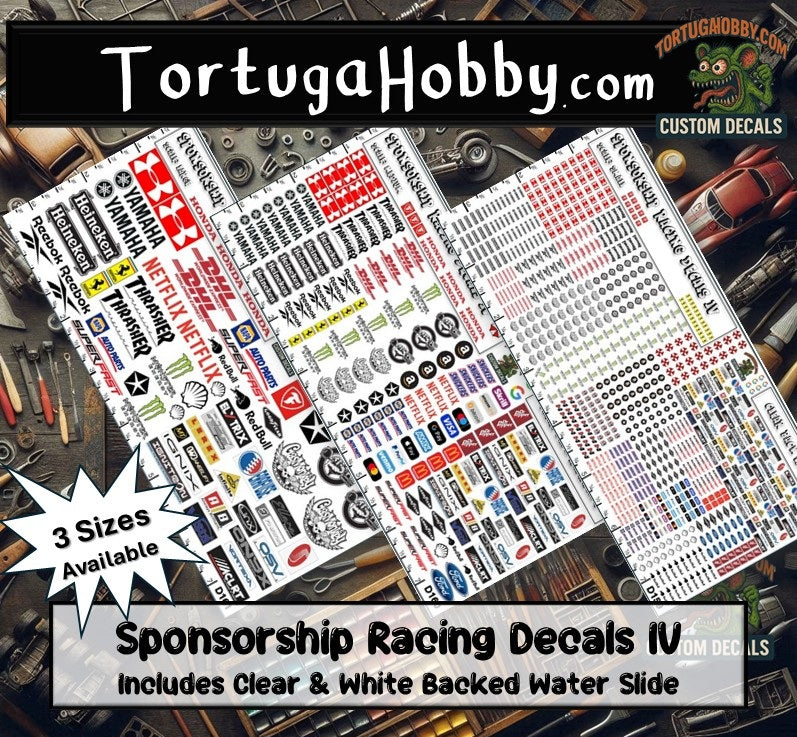 Racing Sponsorship Decals IV - Models Cars & Derby - Various Scales