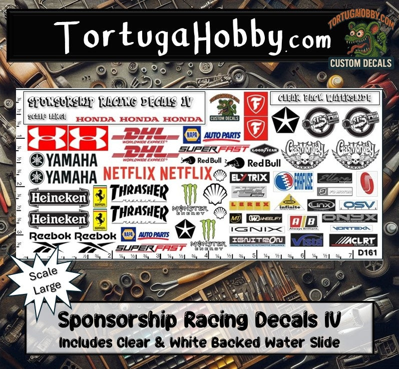 Racing Sponsorship Decals IV - Models Cars & Derby - Various Scales