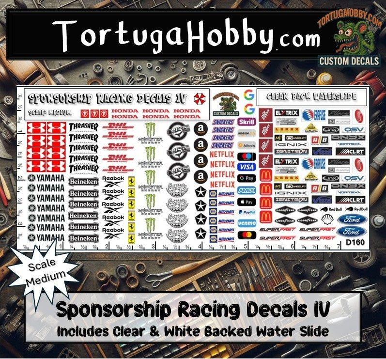 Racing Sponsorship Decals IV - Models Cars & Derby - Various Scales