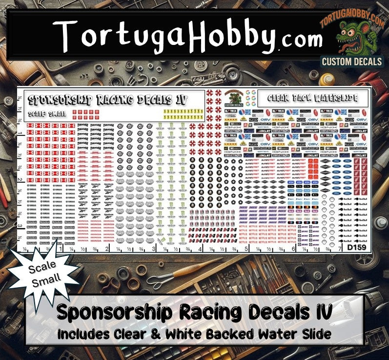 Racing Sponsorship Decals IV - Models Cars & Derby - Various Scales