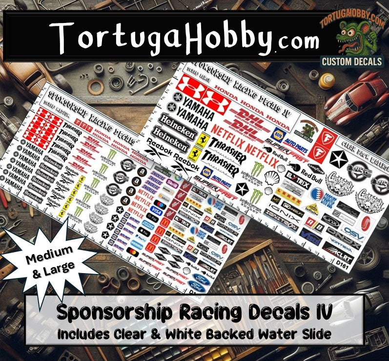 Racing Sponsorship Decals IV - Models Cars & Derby - Various Scales