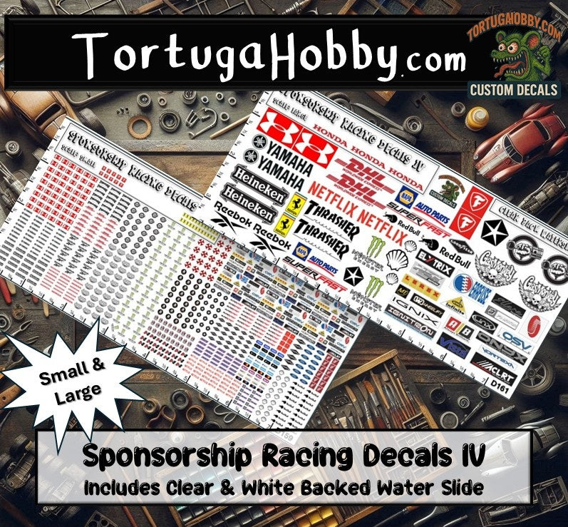 Racing Sponsorship Decals IV - Models Cars & Derby - Various Scales