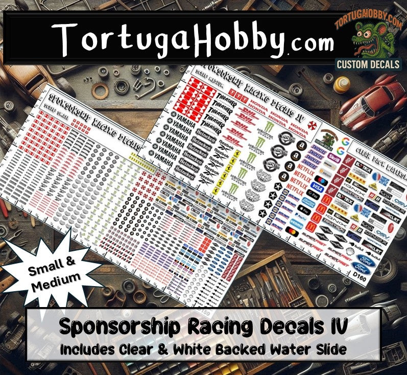 Racing Sponsorship Decals IV - Models Cars & Derby - Various Scales