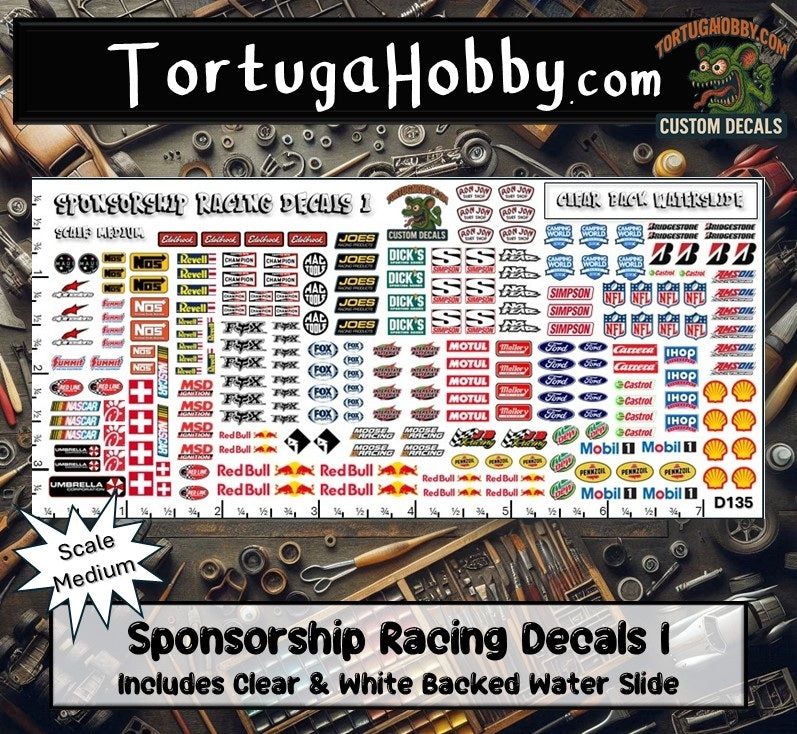 Racing Sponsorship Decals I - Models Cars & Derby - Various Scales