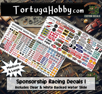 Racing Sponsorship Decals I - Models Cars & Derby - Various Scales