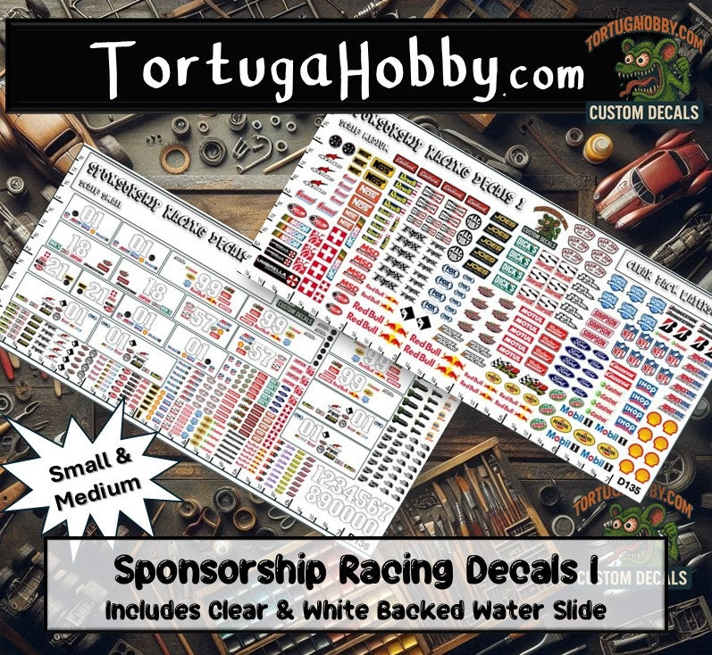 Racing Sponsorship Decals I - Models Cars & Derby - Various Scales
