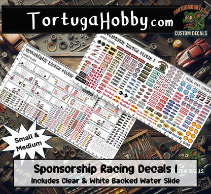 Racing Sponsorship Decals I - Models Cars & Derby - Various Scales