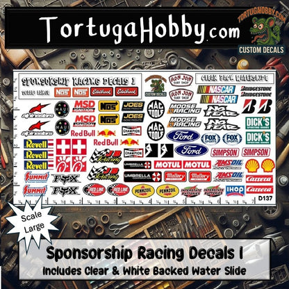 Racing Sponsorship Decals I - Models Cars & Derby - Various Scales
