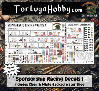 Racing Sponsorship Decals I - Models Cars & Derby - Various Scales