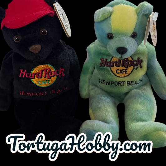 2001 - Hard Rock Café - Newport Beach Bear - 2 Teddy Bear Pack