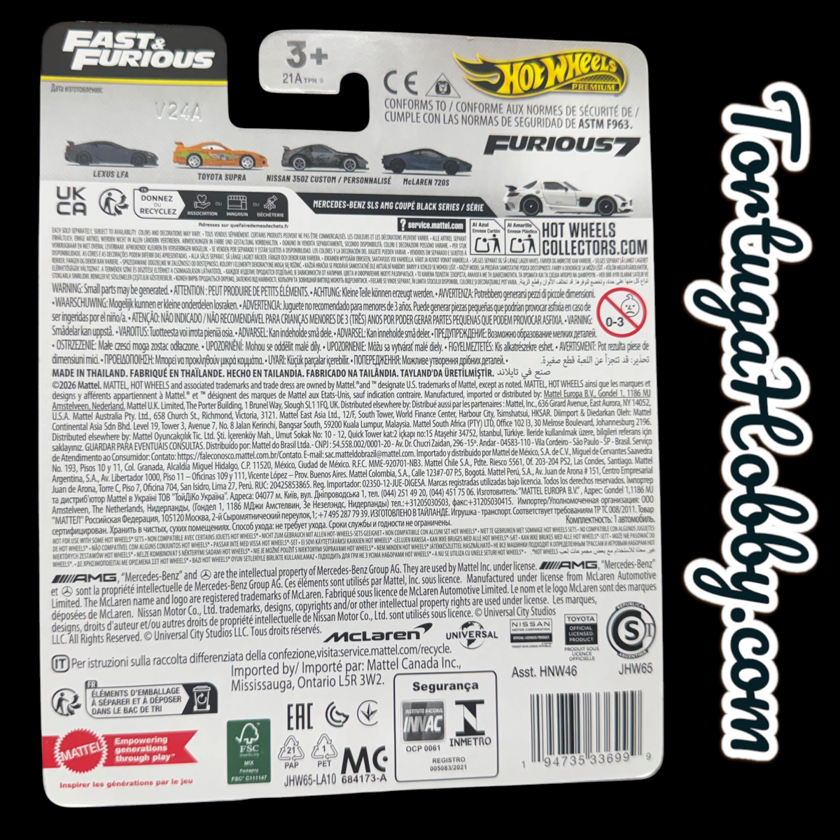 2026 - Hot Wheels - Fast & Furious - Mercedes-Benz SLS AMG Coupe - Black Series