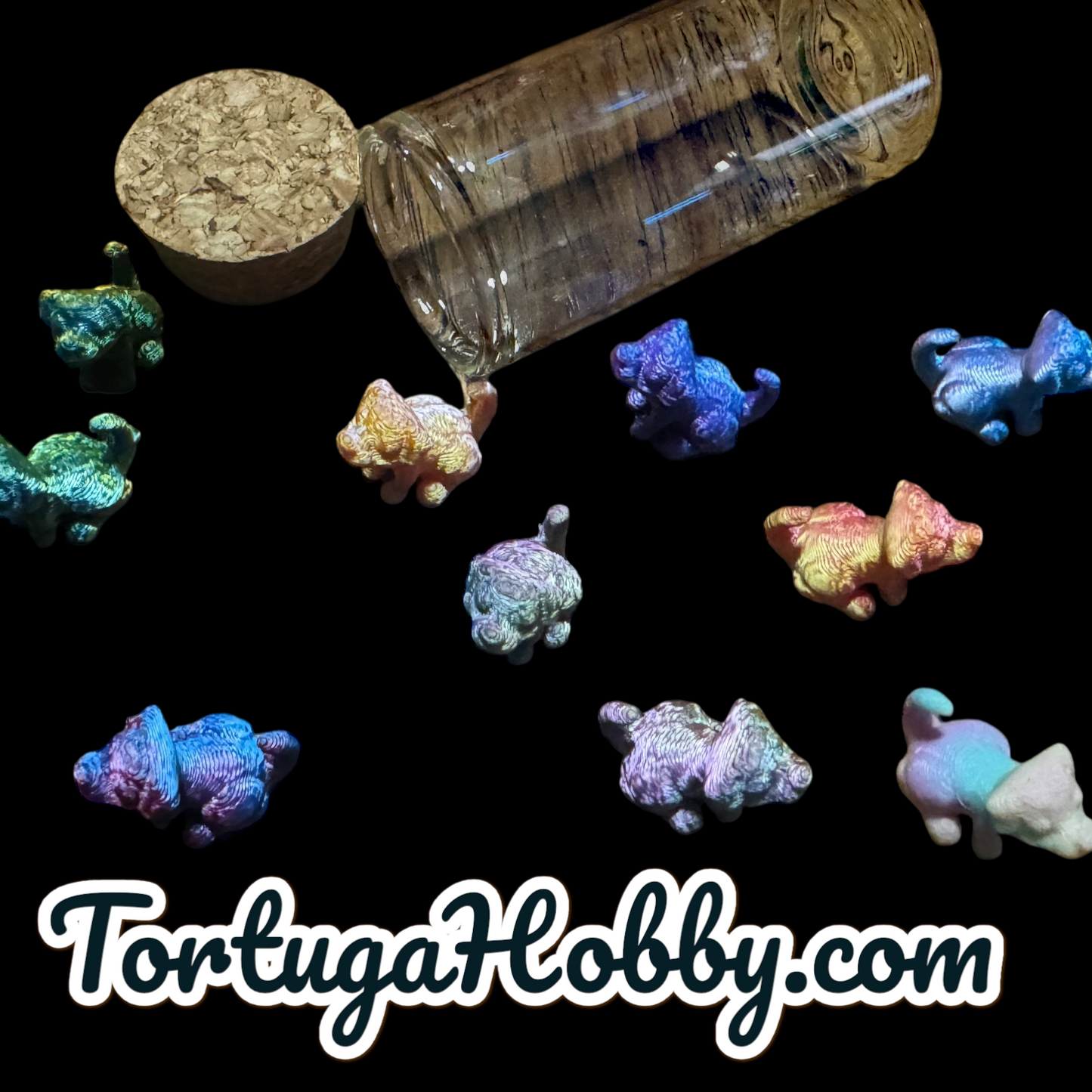 Puppy or Kitten Counters In Glass Vial For All Things Gaming.