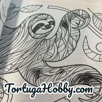 The Book Of Sloth - Adult Coloring Book -  Coloring Book. 100+ Pages.