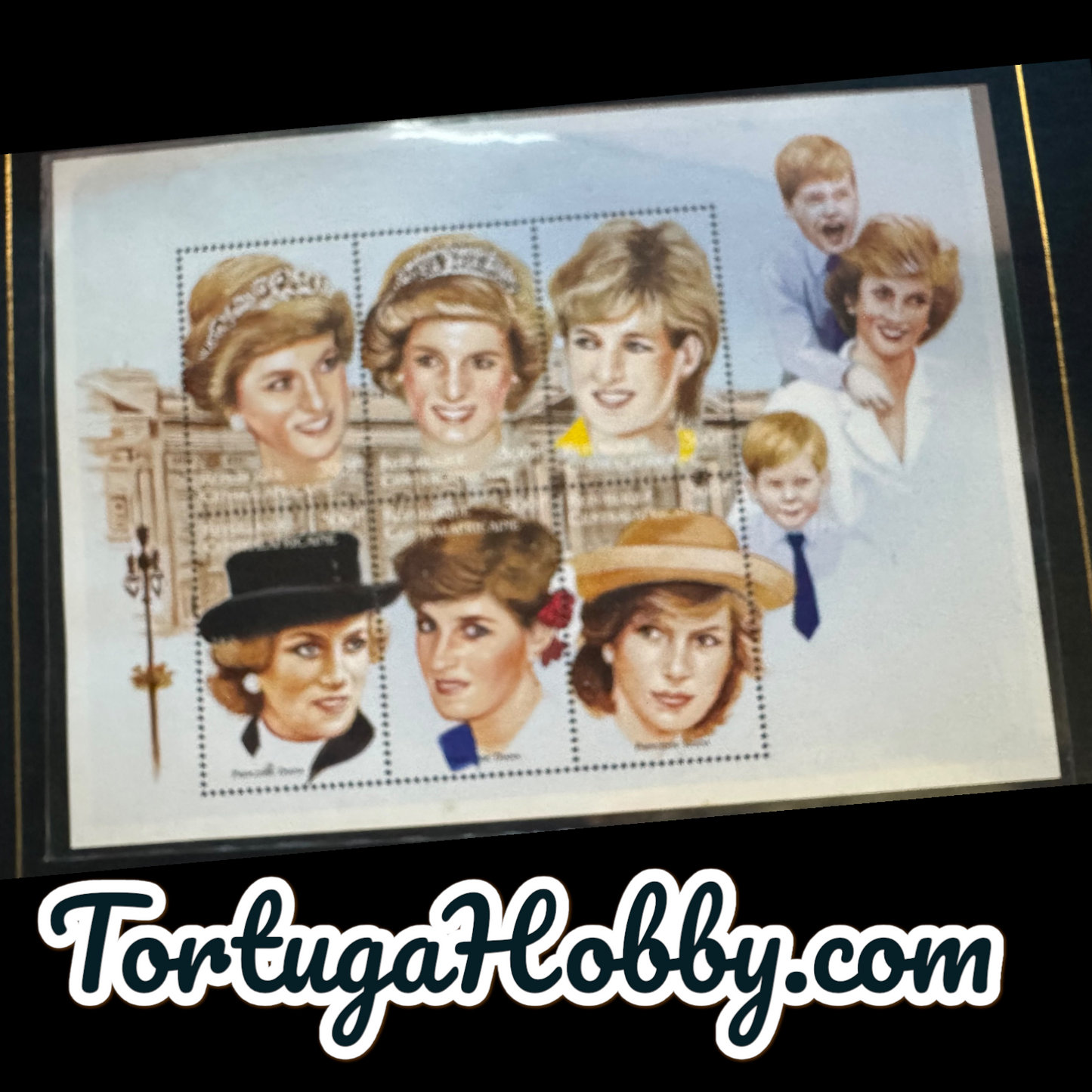 1997 - Central Africa, Princess Diana Portraits, Stamp Collection