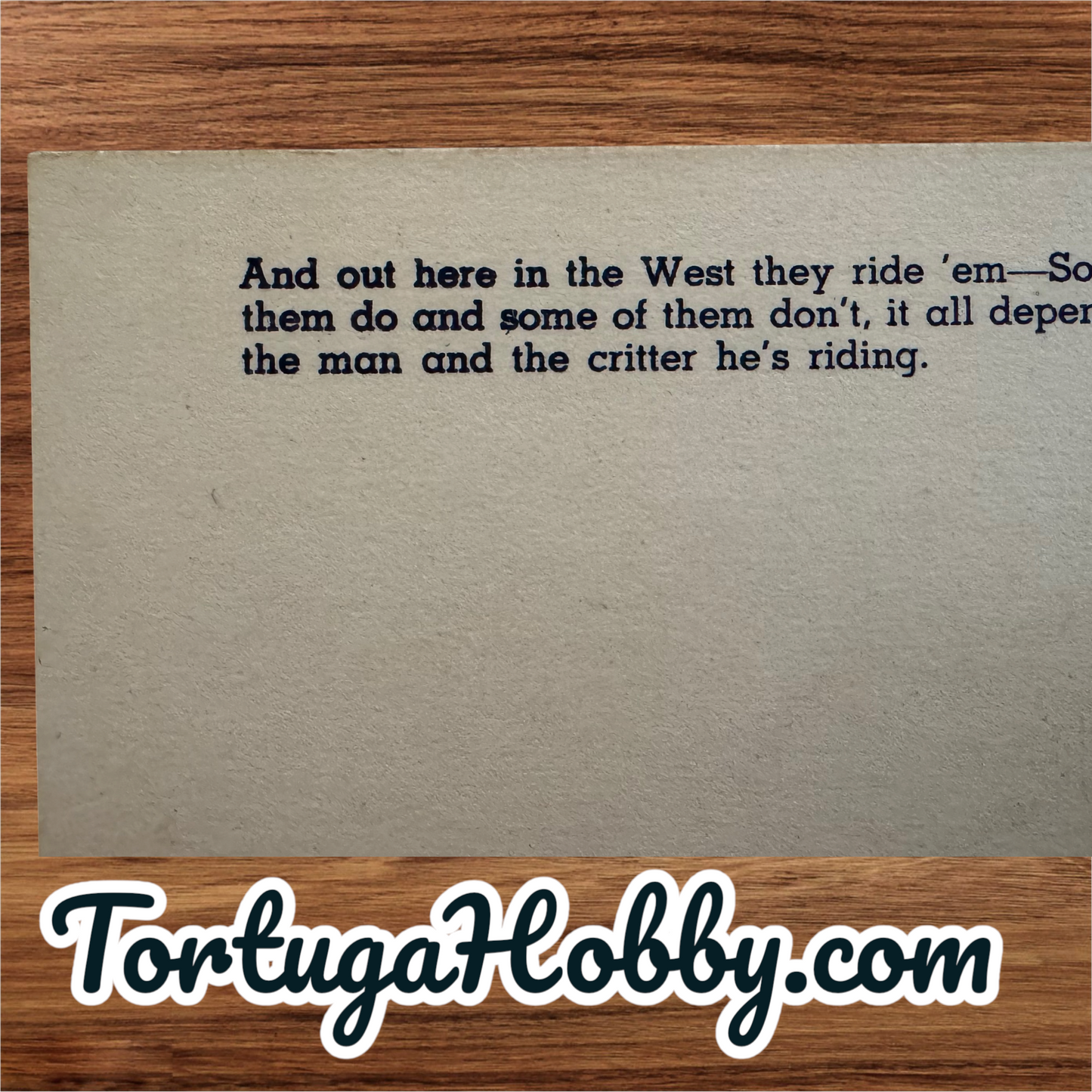 1940 -  Ride 'Em, Cowboy, Ride 'Em" Vintage Linen Post Card