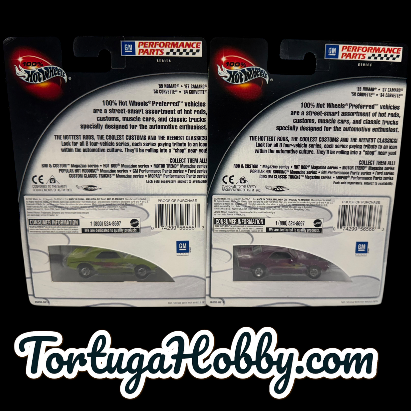 2002 - Hot Wheels - 1967 Camaro’s - Performance Parts Includes 2 Cars