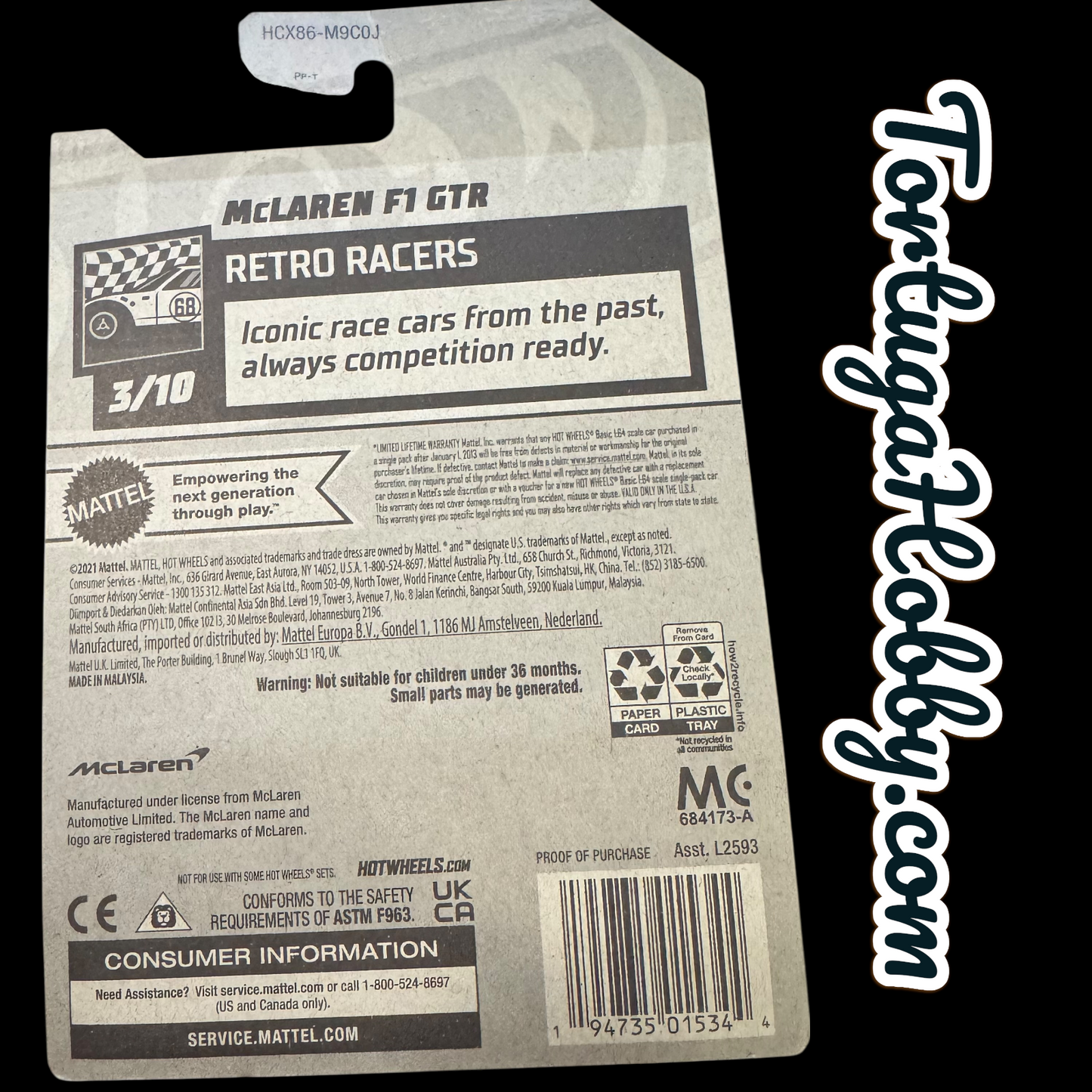 2021 - Hot Wheels - Retro Racers - McLaren F1 GTR