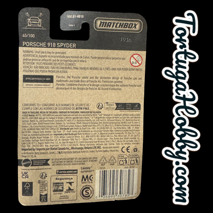 2023 - Matchbox - Mainline - Porsche 918 Spyder