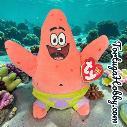 2004 - Ty Beanie Baby- SpongeBob Patrick Star Best Day Ever Bikini Bottom Nickelodeon