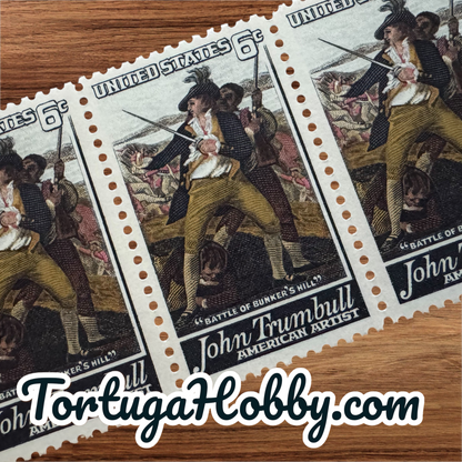 1968 - John Trumbull - Battle Of Bunker Hill - 6 Cent Stamp Includes 4 Stamps
