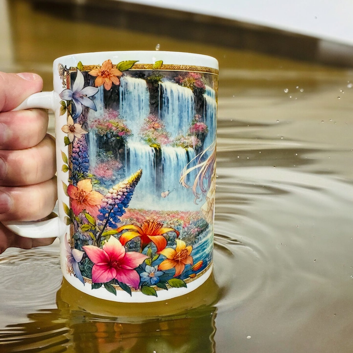 Coffee Cup - Waterfalls Anime Artisan Coffee Mug