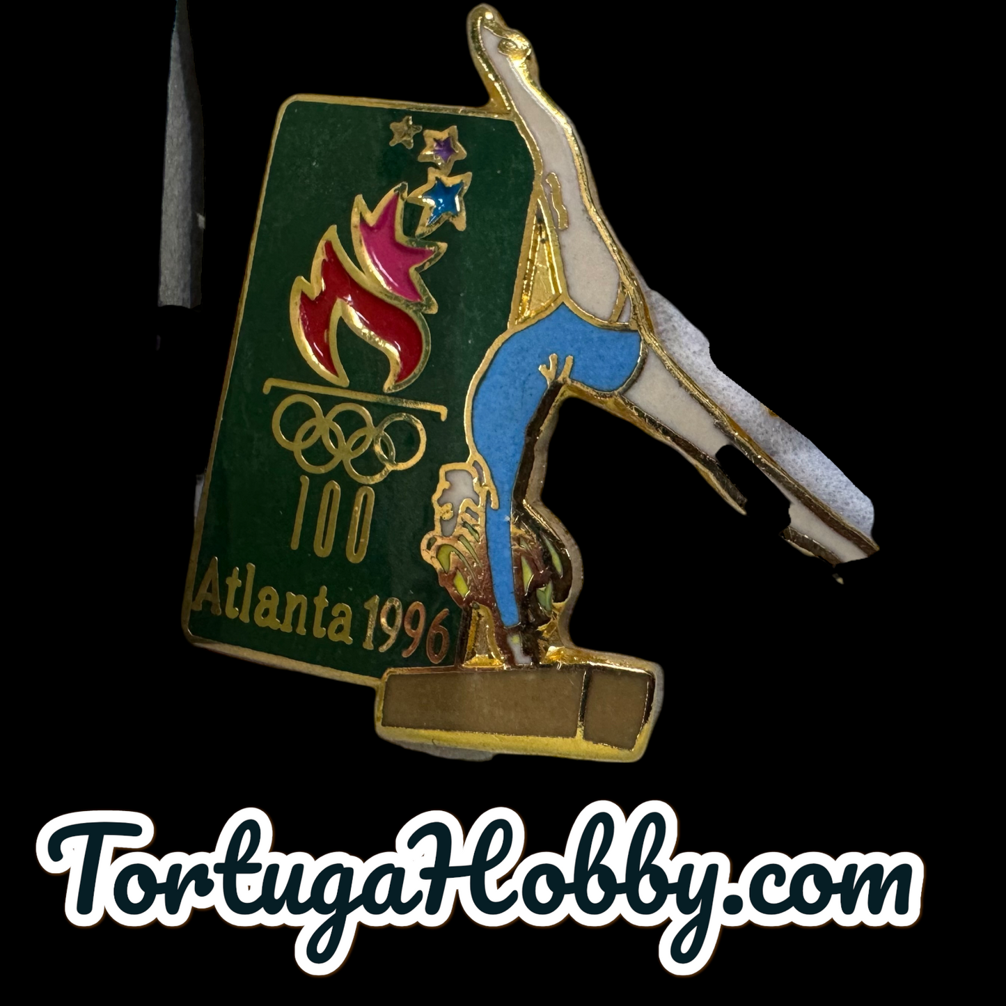 1996 Atlanta Olympics Pin Set. Gymnastics, Weight Lifting And Basketball.