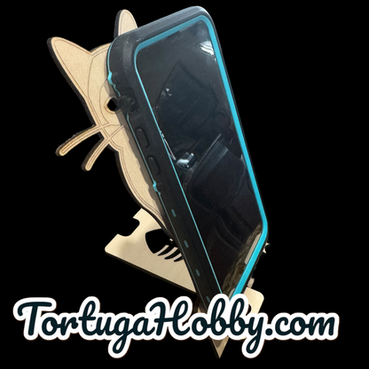 Kitten Wood Phone Stand