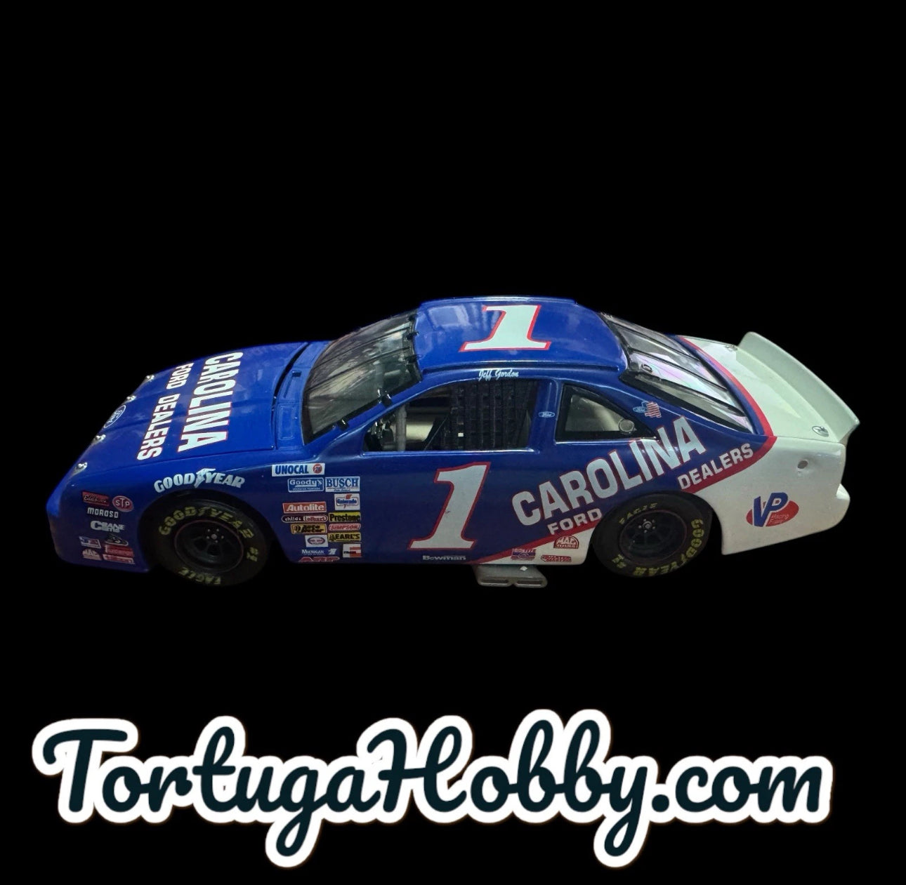 1991 - Jeff Gordon #1 - Carolina Ford Thunderbird - 1/24 Scale - Action Racing - Mac Tools
